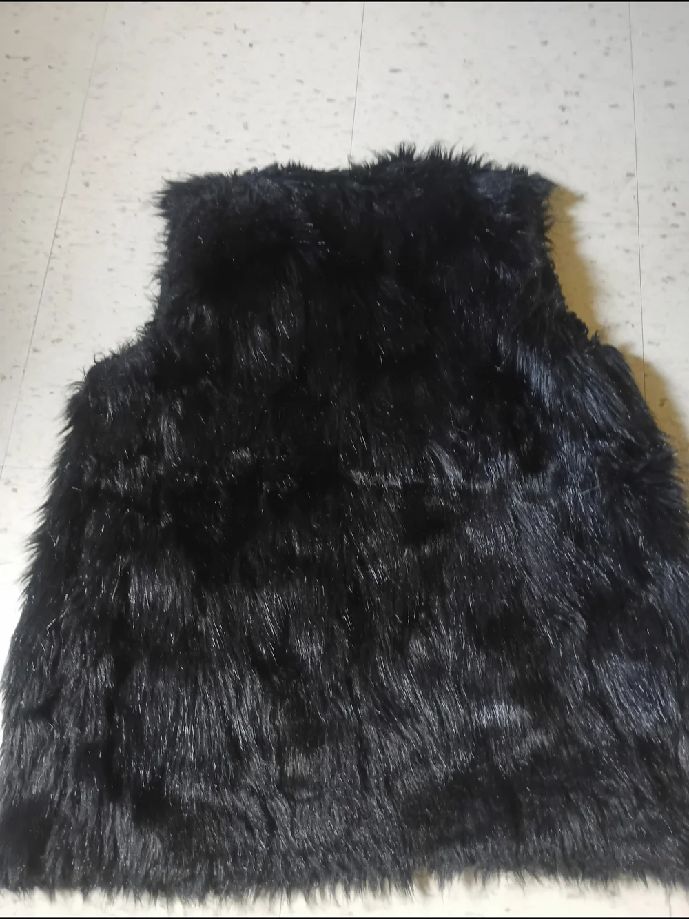 Dani Collection Vintage Women's Black Faux Fur Vest